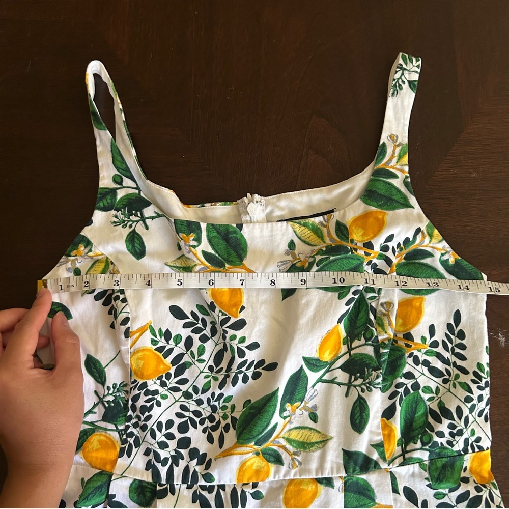 Roz & Ali - Square Neck Midi Dress in Lemon Floral Print - Picture 4 of 6